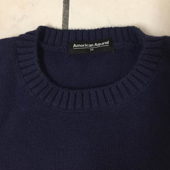 🚫 SOLD American Apparel Crop Sweater Navy Sz XS - Picture 4 of 4